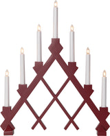 Ljusstake Rut Röd A-form