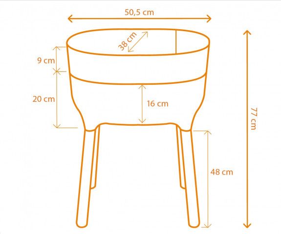 Odlingslåda 'Urbalive High Planter' Anthracite