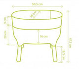 Odlingslåda 'Urbalive Low Planter' Green