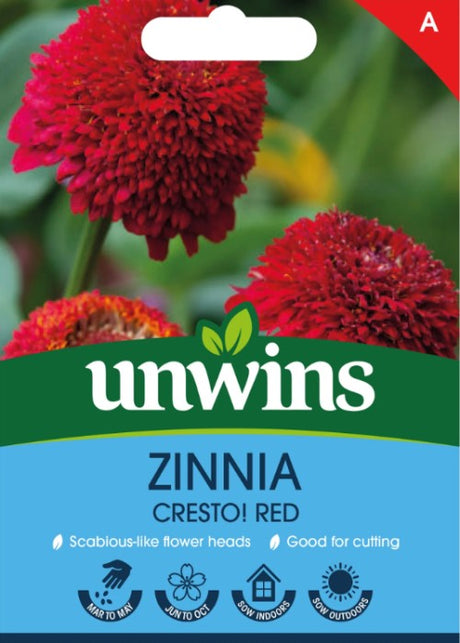 Zinnia 'Cresto Red'