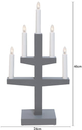 Ljusstake Trapp Grå 5L