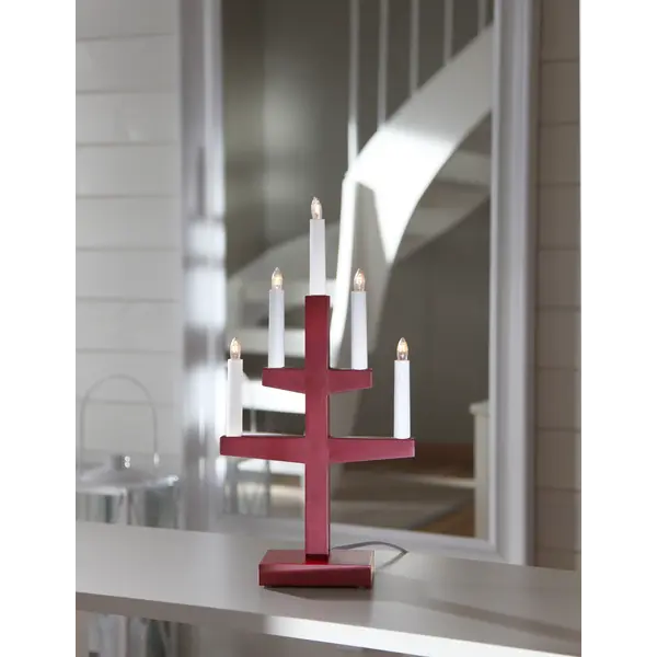 Ljusstake Trapp Röd 5L