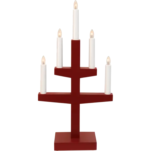 Ljusstake Trapp Röd 5L