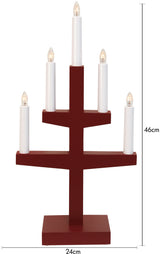 Ljusstake Trapp Röd 5L