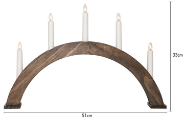 Ljusstake Albo Brun båge 5L