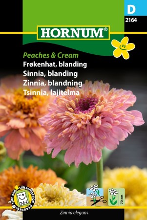 Zinnia 'Cresto Peaches & Cream Mixed'