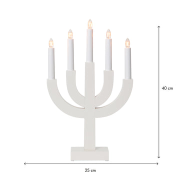 Ljusstake Selma Vit 5L