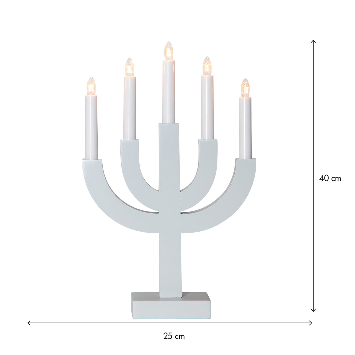 Ljusstake Selma Grå 5L