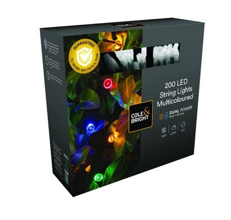 Solcellsbelysning 200 LED - Multicolour