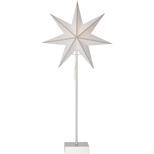 Stjärna på fot Astro Vit/beige B/O 75cm