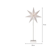Stjärna på fot Astro Vit/beige B/O 75cm