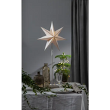 Stjärna på fot Astro Vit/svart B/O 75cm