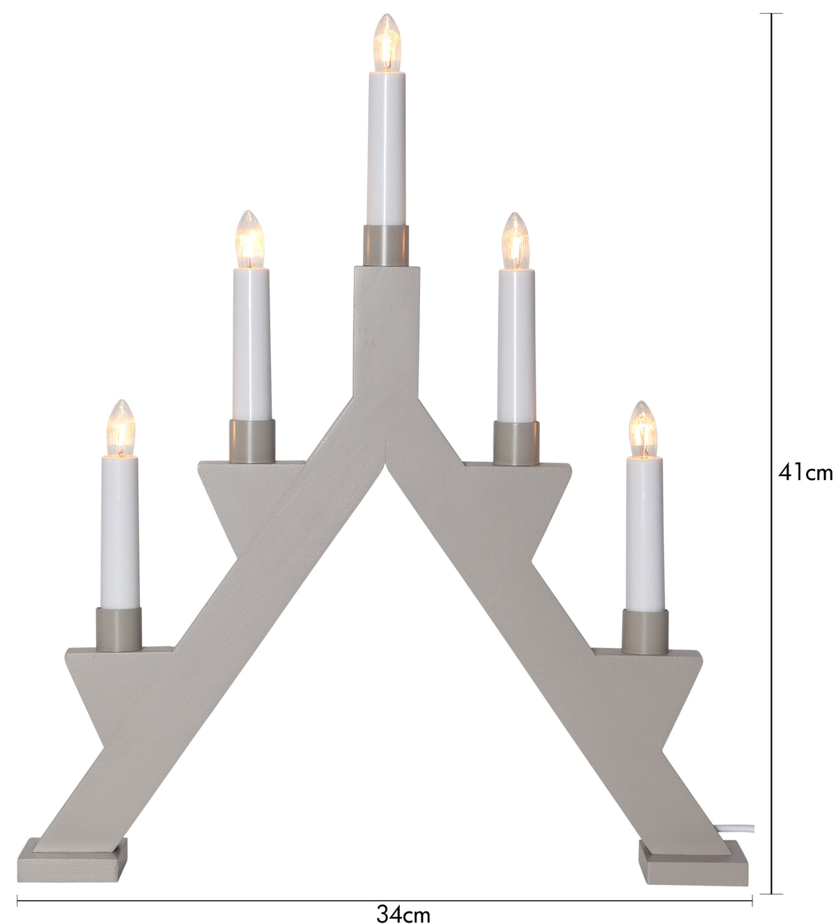 Ljusstake Zack Beige A-form 5L