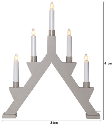 Ljusstake Zack Beige A-form 5L