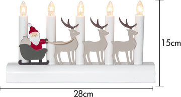 Ljusstake Julia Multi tomte m.renar 5L