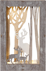 Bordsdekoration Fauna Brun ram m. renar