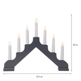 Ljusstake Ada Grå A-form 7L