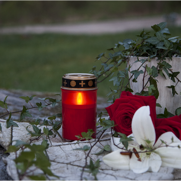 LED Gravljus Serene Röd H12cm
