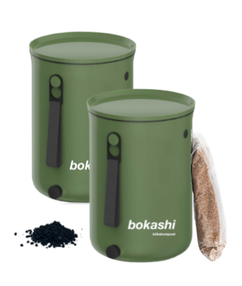 Bokashi 2.0 'Olivgrön' 2st inkl 1kg strö