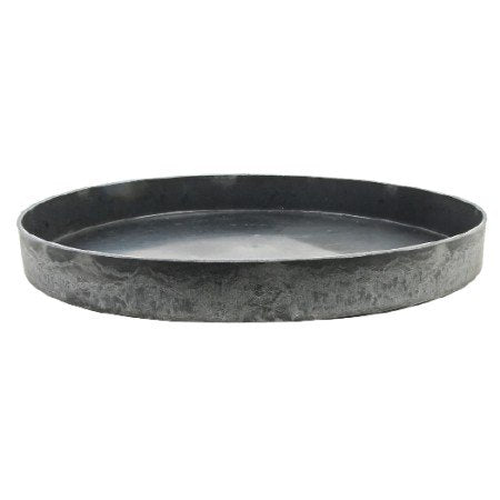 Plastfat med kant Gråsvart 27x3cm