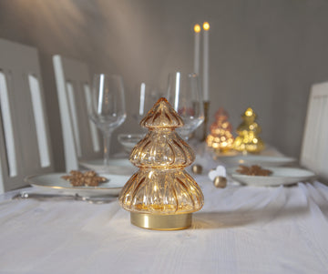 Glasdekoration Abete Beige