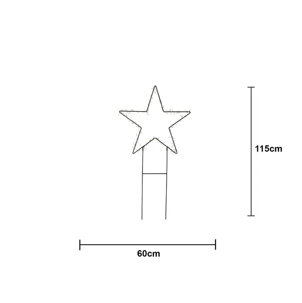 Siluett Barlumi Stjärna 60cm 150 L