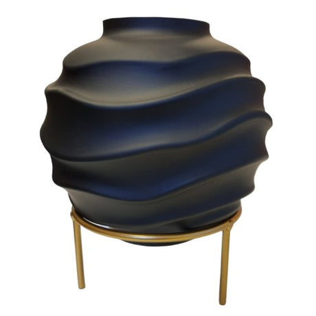 Glasvas 'Globe' på pedestal H21cm