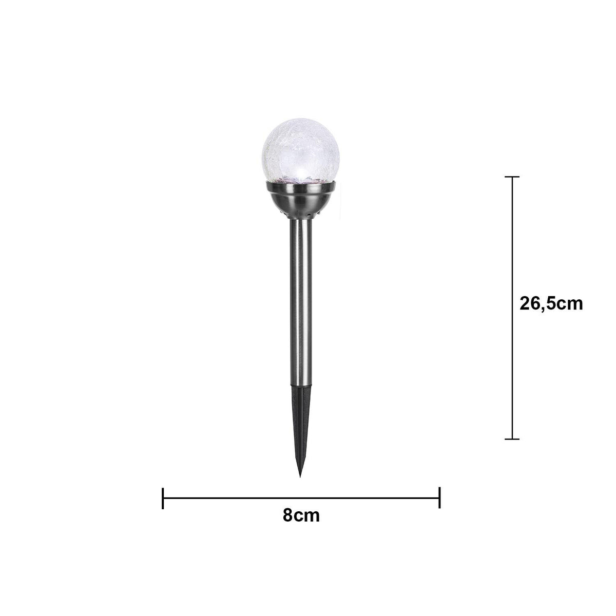 Gångbelysning Solcell 'Roma' Silver 2-pack