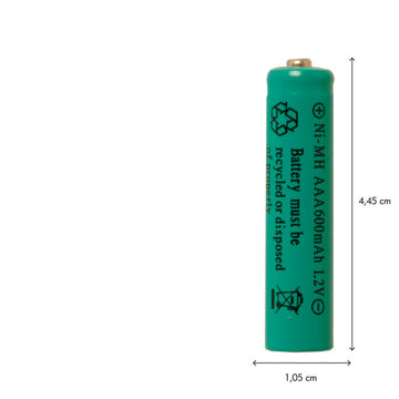 Laddbart batteri AAA 1,2V 600mAh Ni-MH 2 p