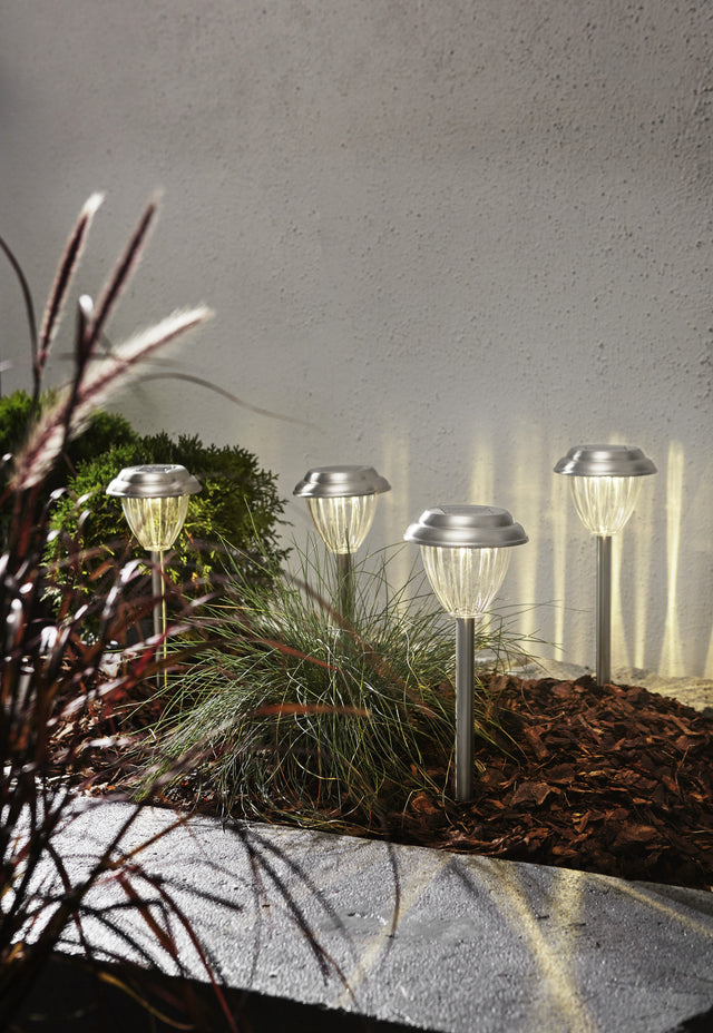Gångbelysning Solcell 'Palma' 4-pack