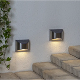 Vägglykta Solcell 'Wally' Silver 2-pack