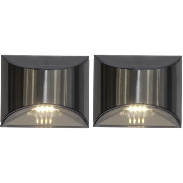 Vägglykta Solcell 'Wally' Silver 2-pack