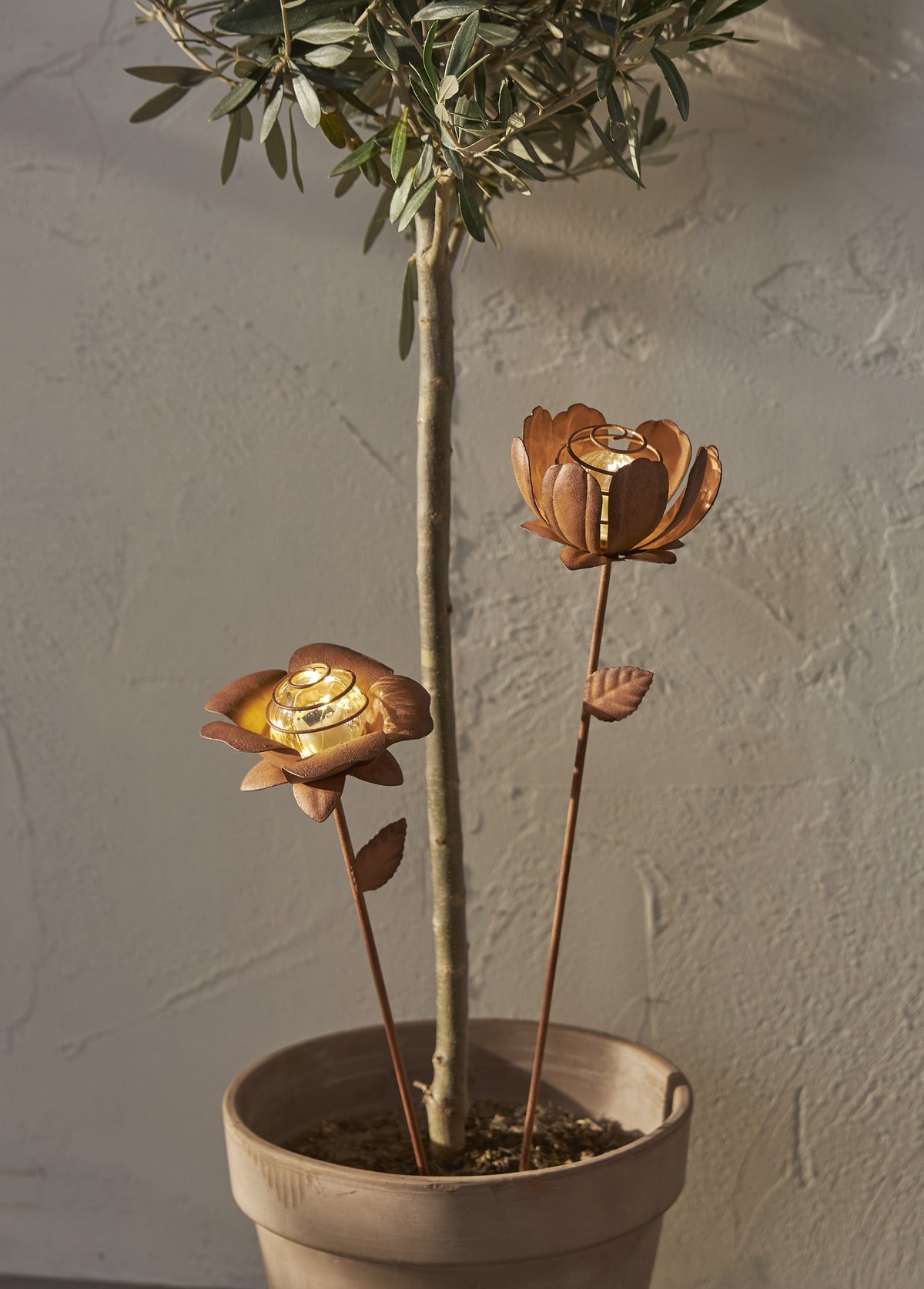 Dekorationsbelysning Solcell 'Oxida Flower' 2-pack