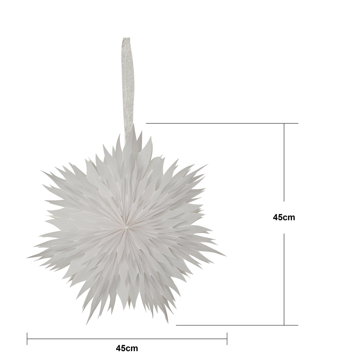 Pappersstjärna Dis Vit 45cm