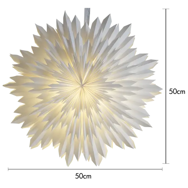 Pappersstjärna Ice Vit 50cm