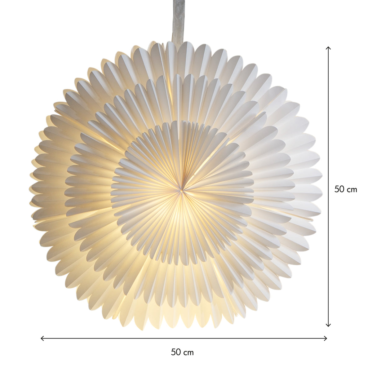 Pappersstjärna Frost Vit 50cm