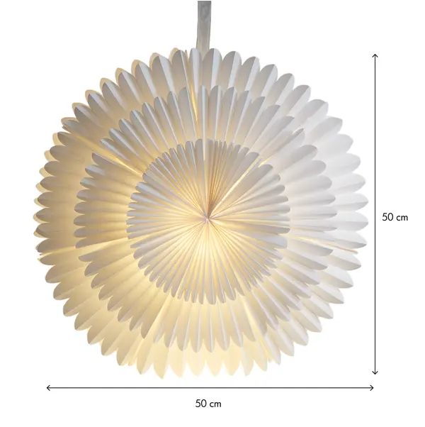 Pappersstjärna Frost Vit 50cm