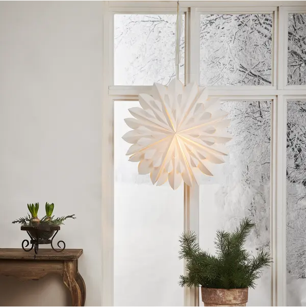 Pappersstjärna Clipp Vit 60cm