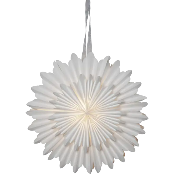 Pappersstjärna Crystal Vit 50cm