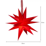 Pappersstjärna December Röd 55cm