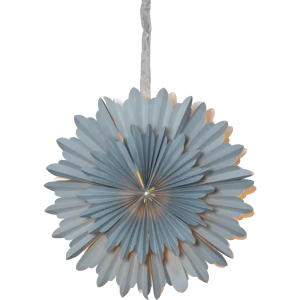 Pappersstjärna Crystal Blå 50cm