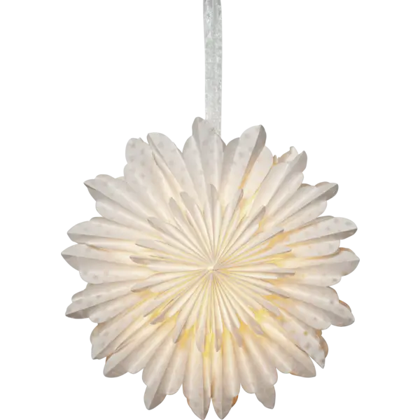 Pappersstjärna Cloud Vit prick 45cm