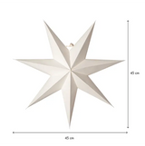 Pappersstjärna Plain Vit 45cm