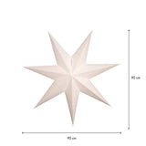 Pappersstjärna Plain Vit 90cm