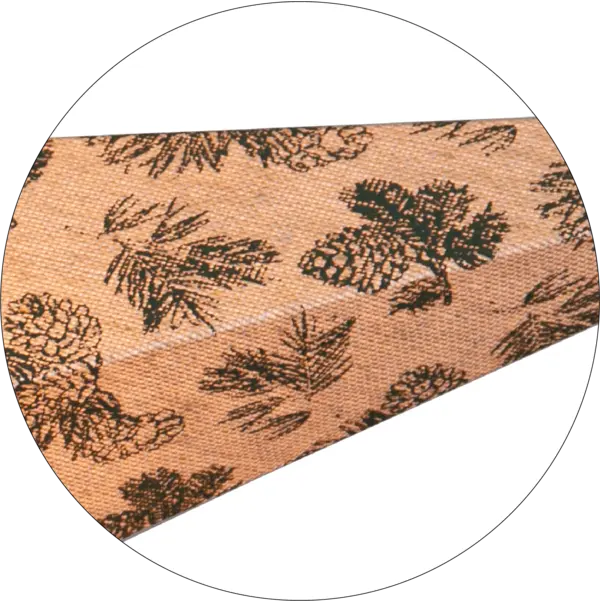 Pappersstjärna Cotton Beige m.grön kotte 60cm