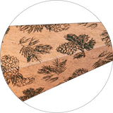 Pappersstjärna Cotton Beige m.grön kotte 60cm