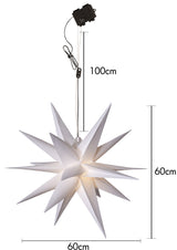 Stjärna Alice Vit moravian 60cm