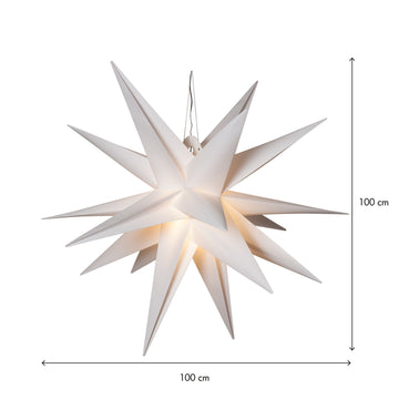 Stjärna Alice Vit moravian 100cm