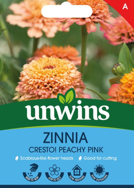 Zinnia 'Cresto Peachy Pink'