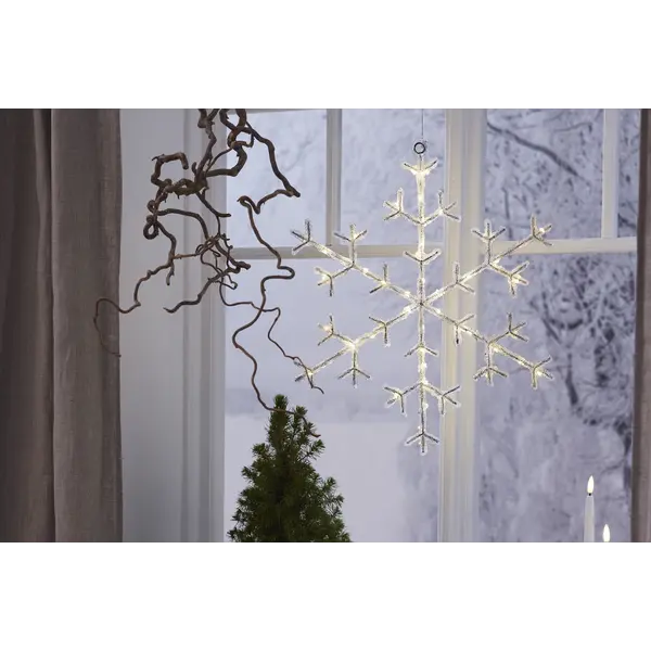 Snöflinga Icy Transparent snöflinga 45cm